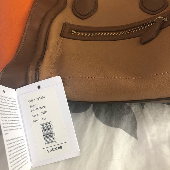 Celine Nano Lugagge Tote in Brown and Orange - Picture 2 of 8